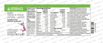 Formula 2 - Multivitaminkompleks til kvinder - 0